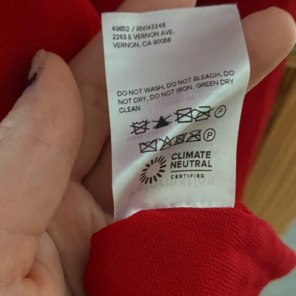 Reformation Emersyn Red Spaghetti Strap Midi Dress - Picture 7 of 7